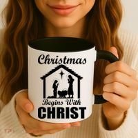 Christmas Begins With Christ Coffee Mug thumb 3