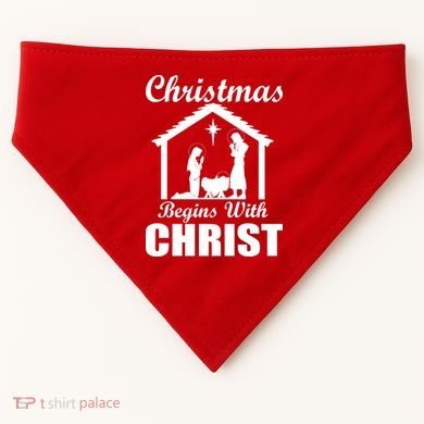 Christmas Begins With Christ USA-Made Doggie Bandana