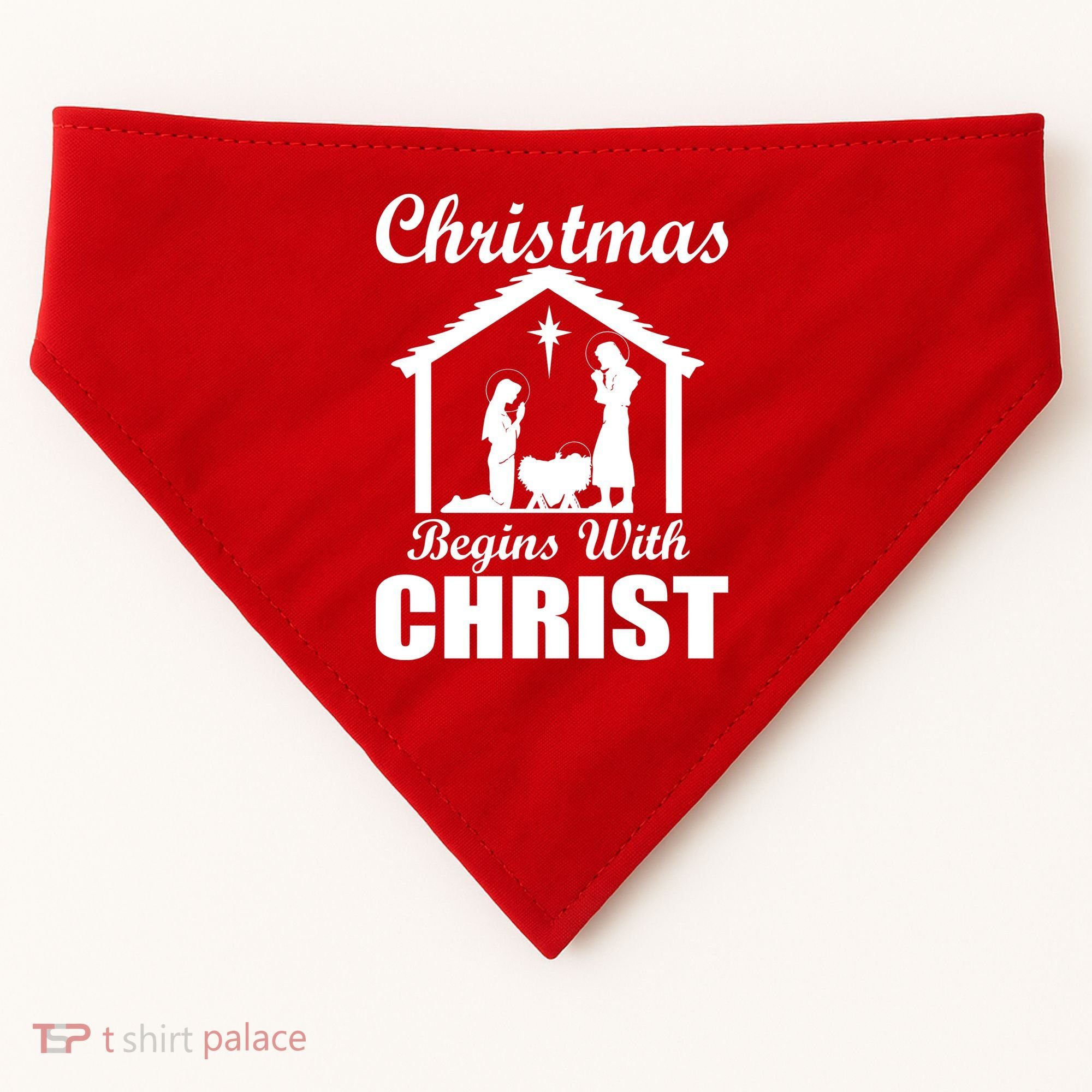 Christmas Begins With Christ USA-Made Doggie Bandana