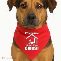 Christmas Begins With Christ USA-Made Doggie Bandana thumb 1