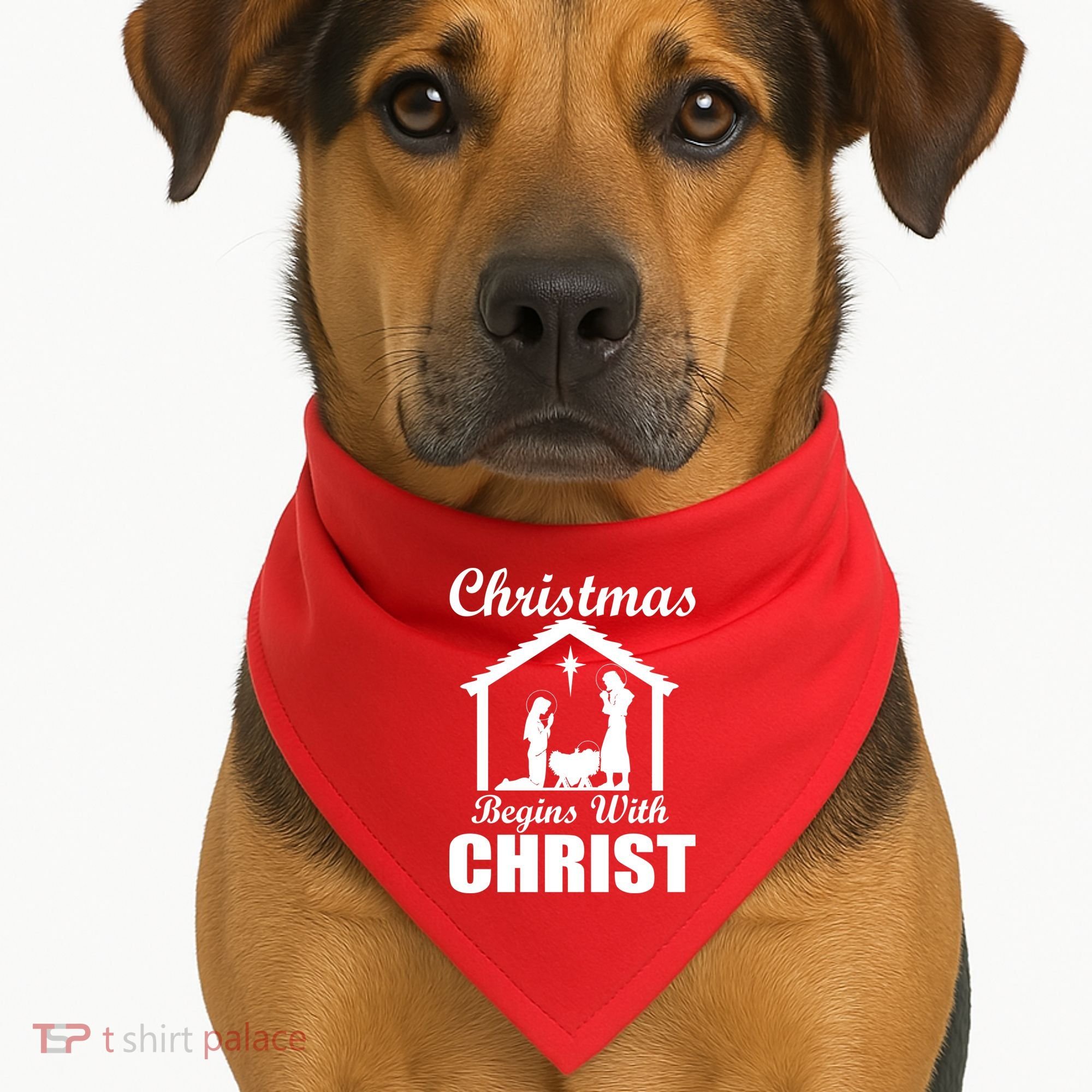Christmas Begins With Christ USA-Made Doggie Bandana