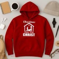 Christmas Begins With Christ Hoodie thumb 3