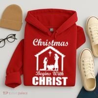 Christmas Begins With Christ Hoodie thumb 4