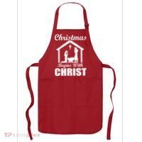 Christmas Begins With Christ Apron thumb 0