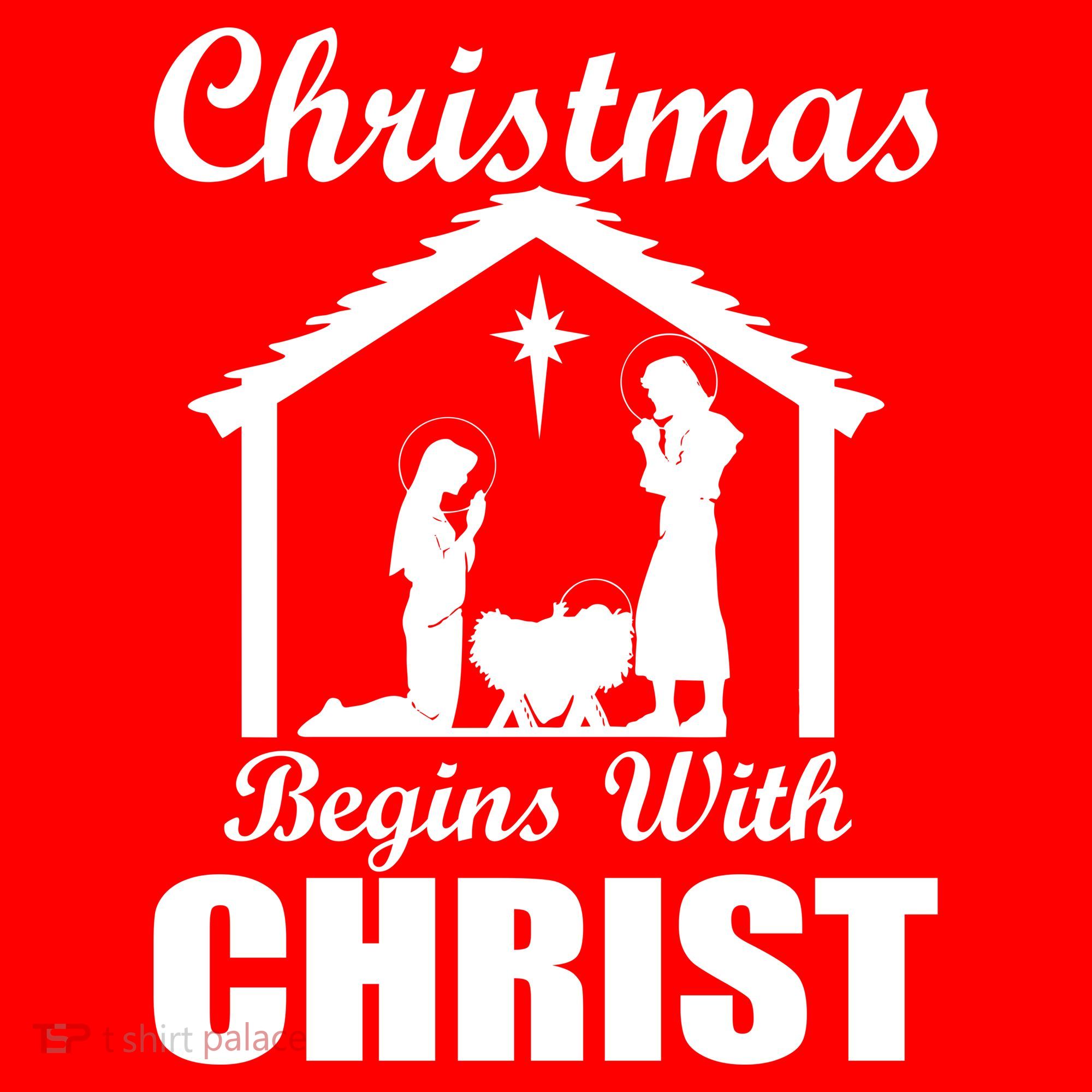 Christmas Begins With Christ Sweatshirt