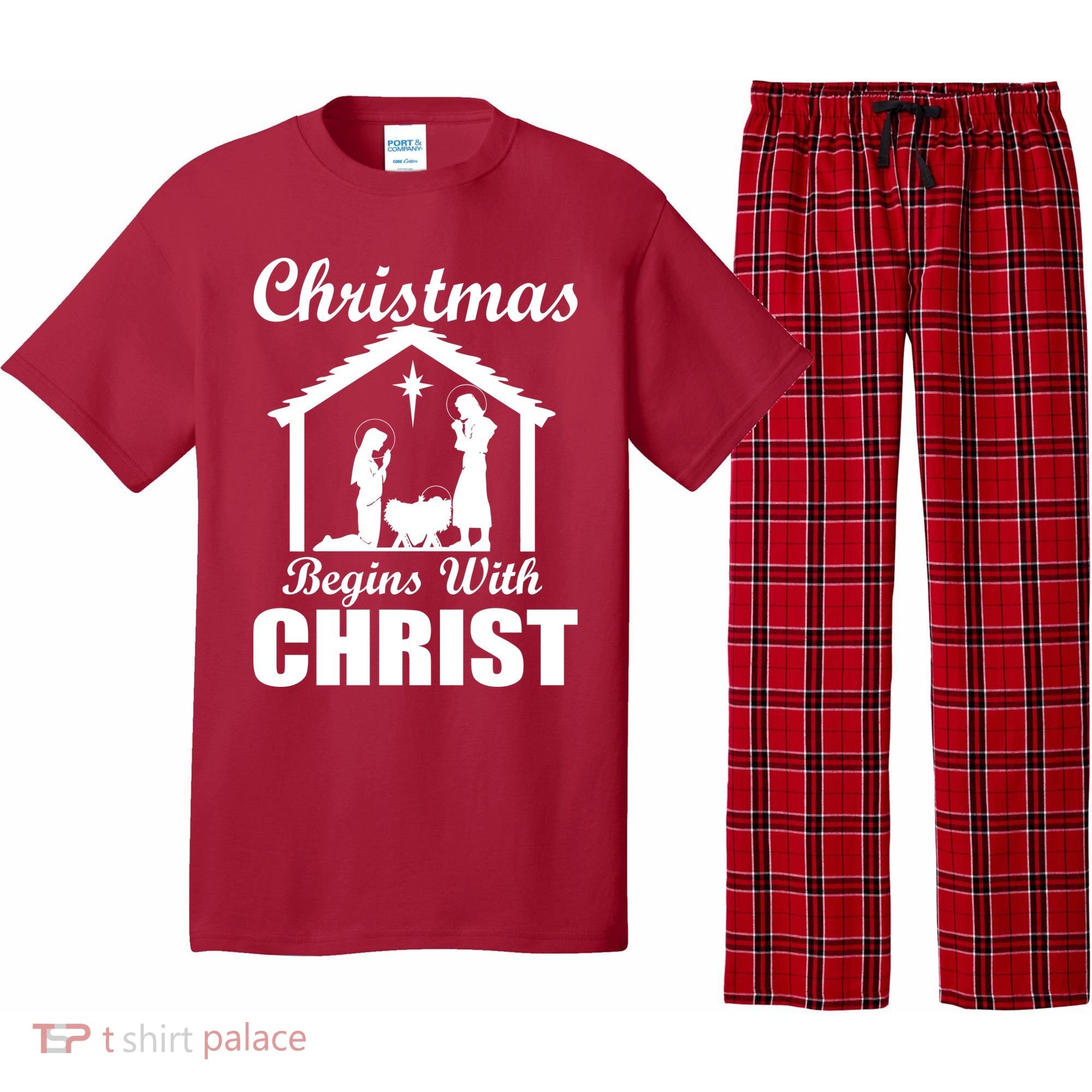 Christmas Begins With Christ Pajama Set