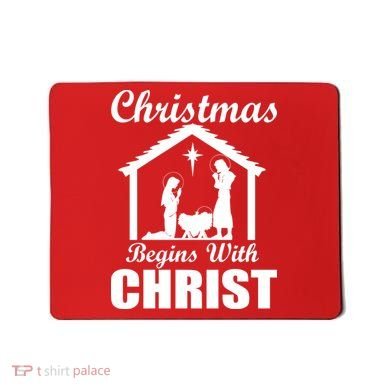 Christmas Begins With Christ Mousepad