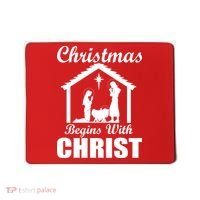 Christmas Begins With Christ Mousepad thumb 0