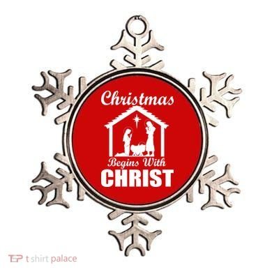Christmas Begins With Christ Ornament
