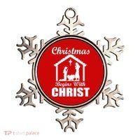 Christmas Begins With Christ Ornament thumb 0