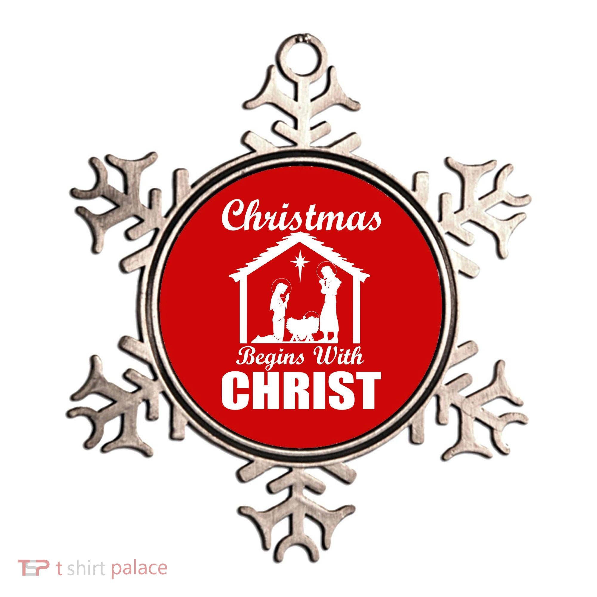 Christmas Begins With Christ Ornament