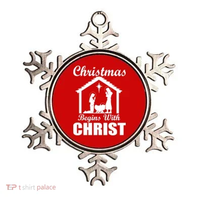 Christmas Begins With Christ Ornament