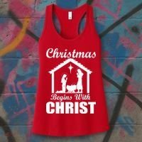 Christmas Begins With Christ Women's Tank Top thumb 3