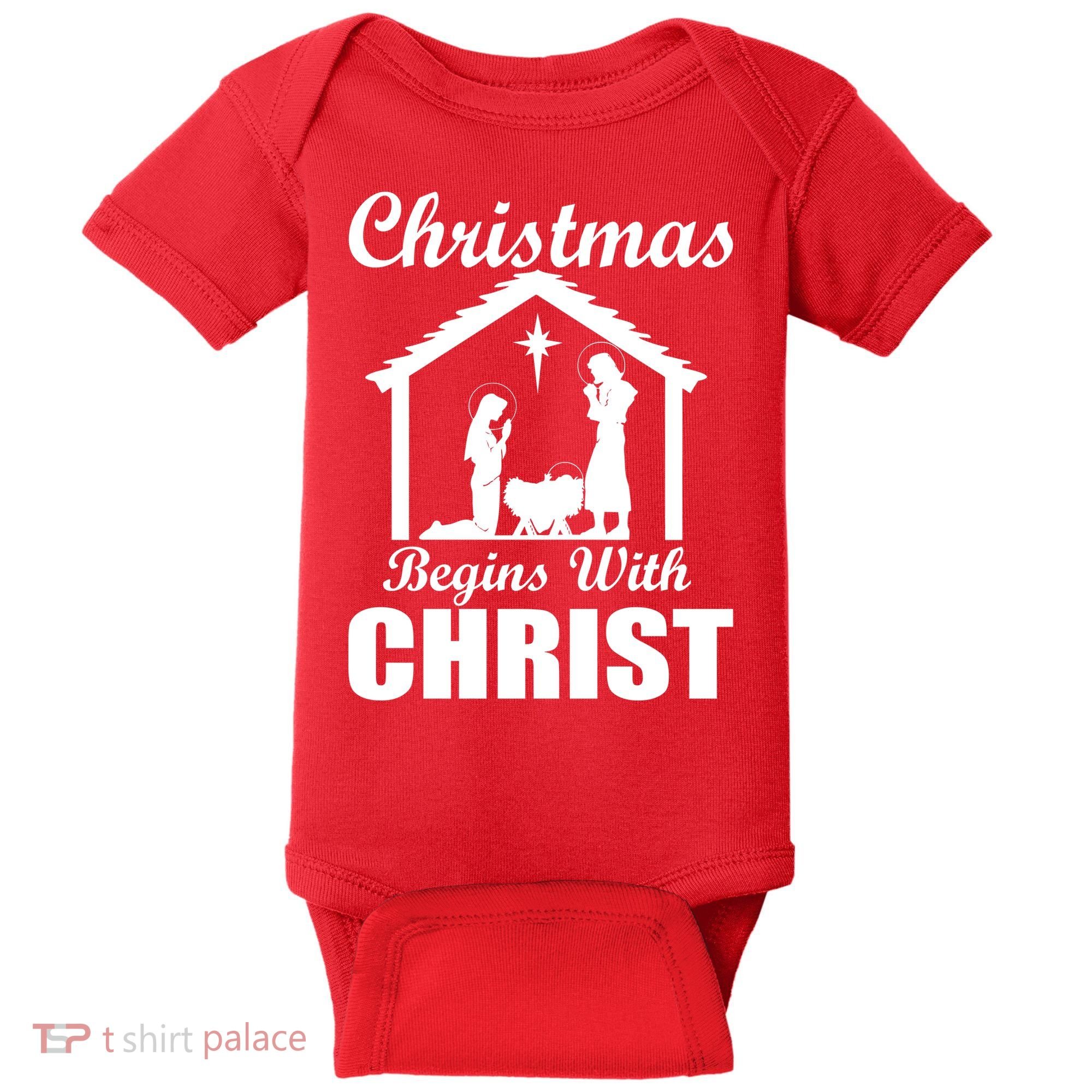 Christmas Begins With Christ Baby Bodysuit
