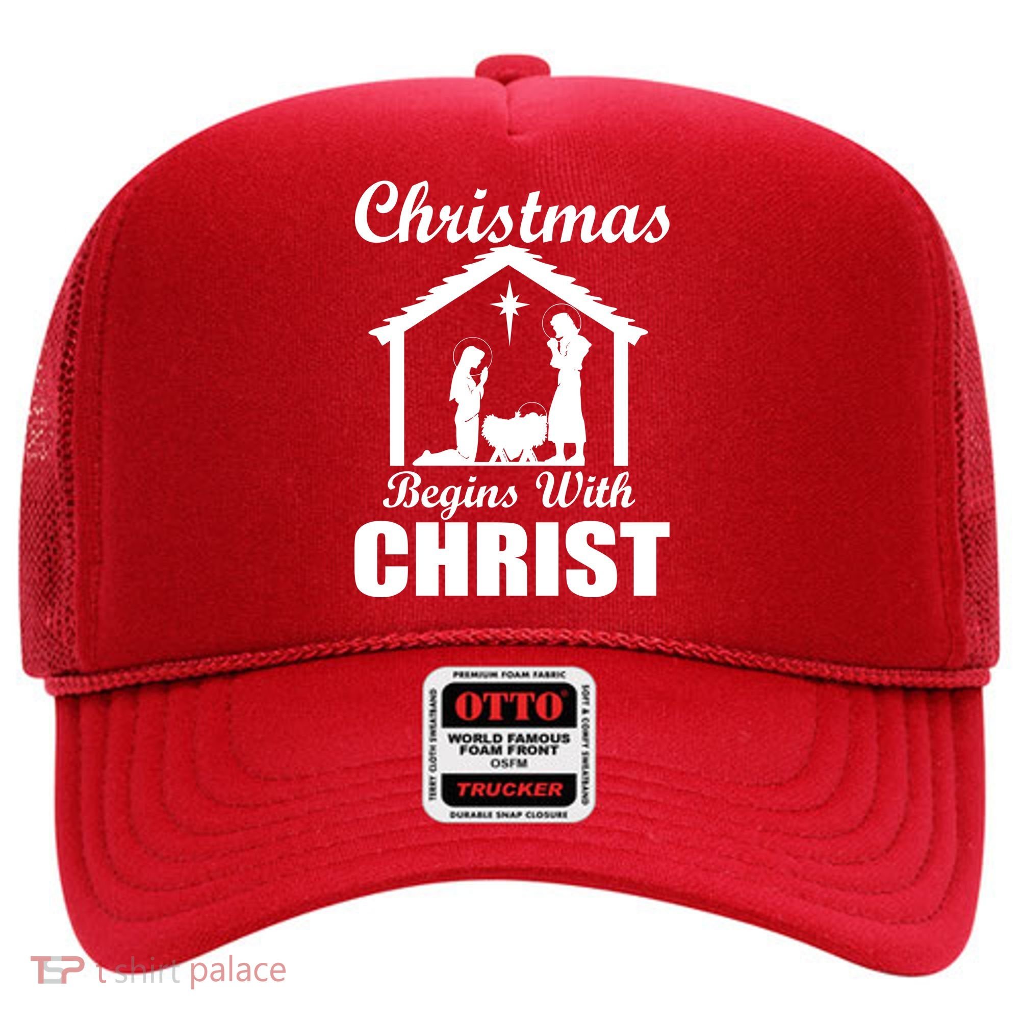 Christmas Begins With Christ Hat