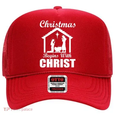 Christmas Begins With Christ Hat