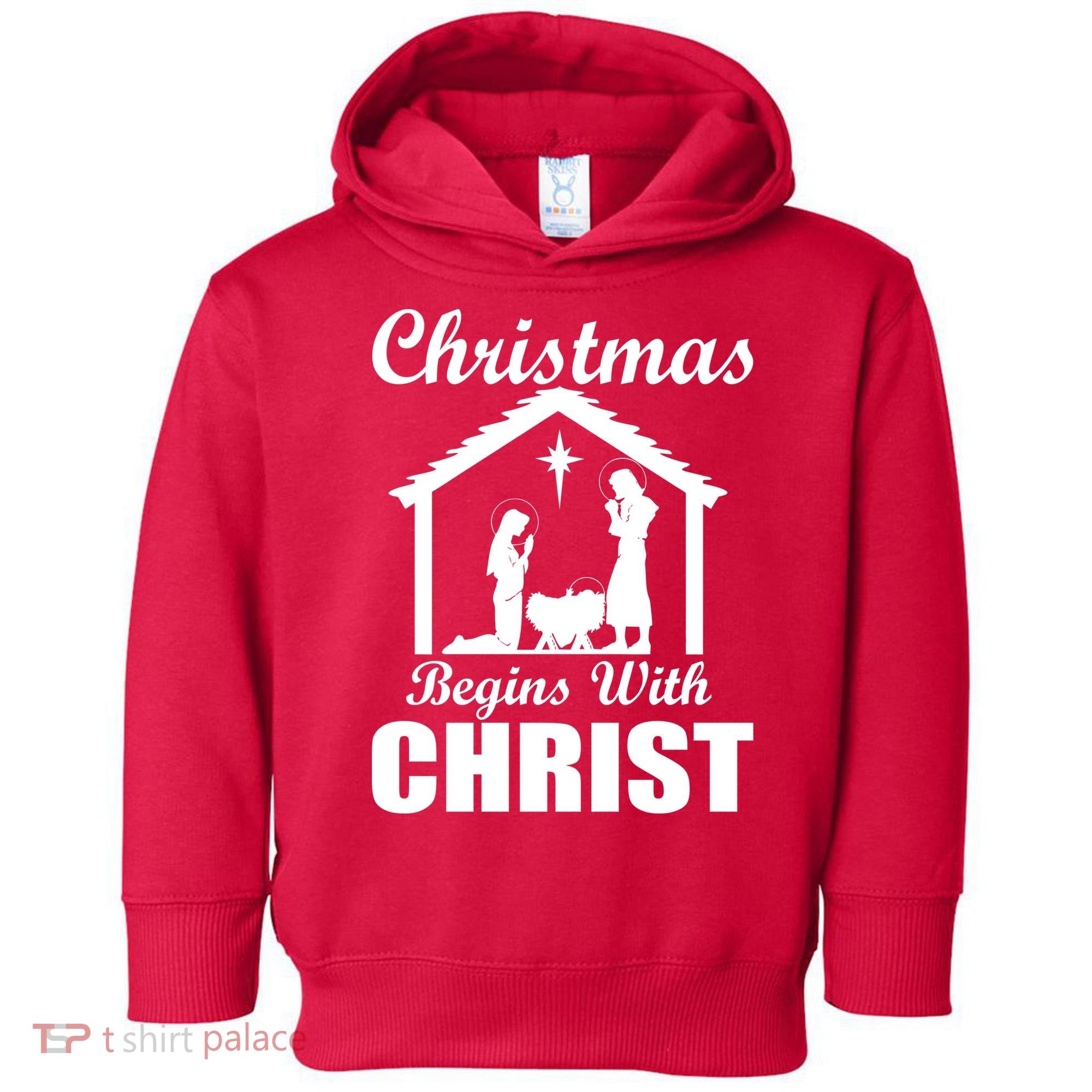 Christmas Begins With Christ Toddler Hoodie