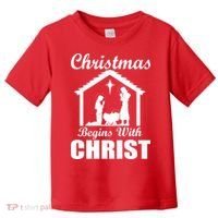 Christmas Begins With Christ Toddler T-Shirt thumb 0