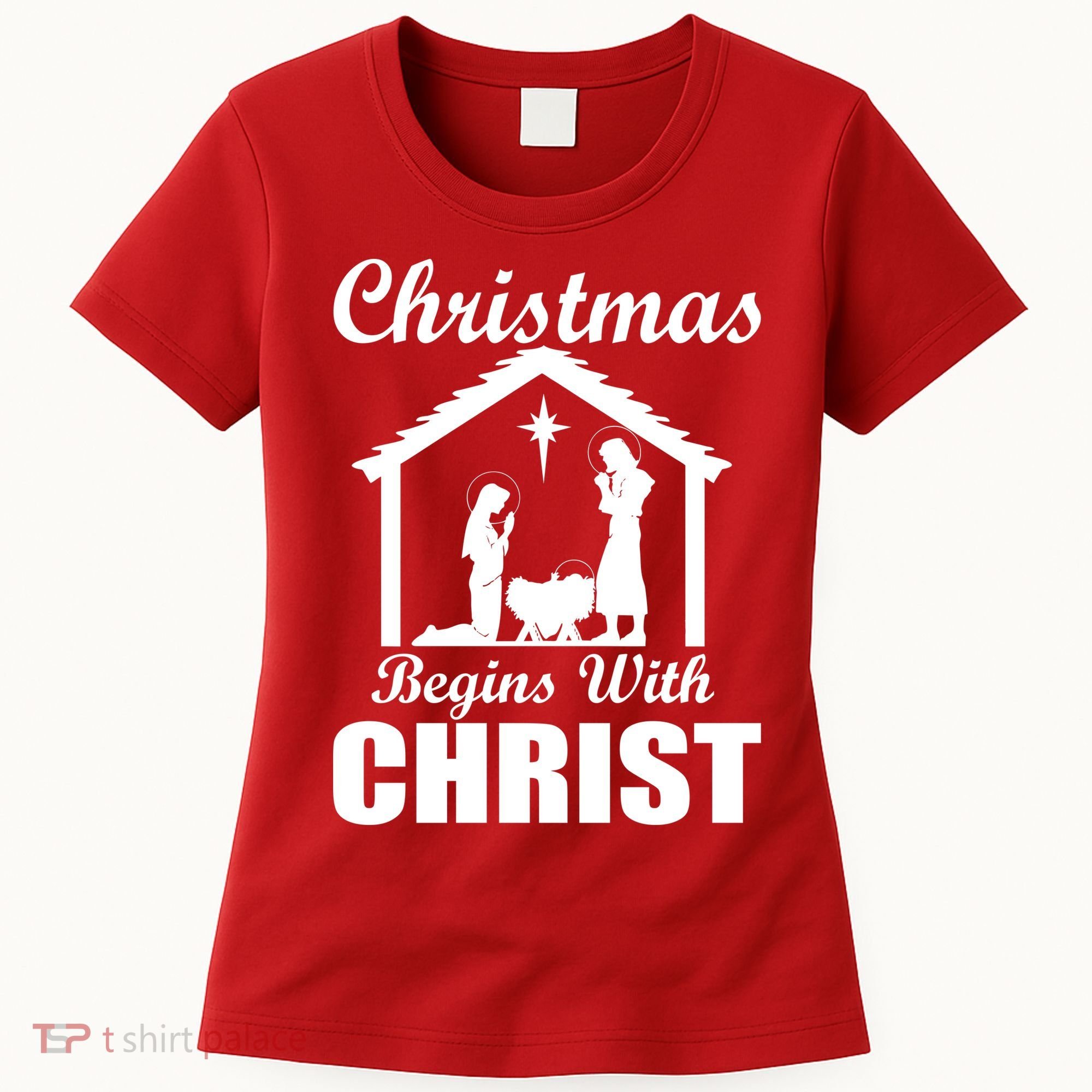 Christmas Begins With Christ Women's T-Shirt