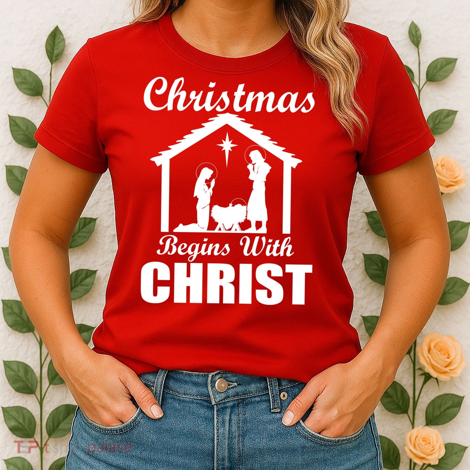 Christmas Begins With Christ Women's T-Shirt