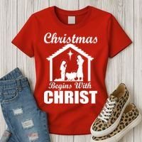 Christmas Begins With Christ Women's T-Shirt thumb 3