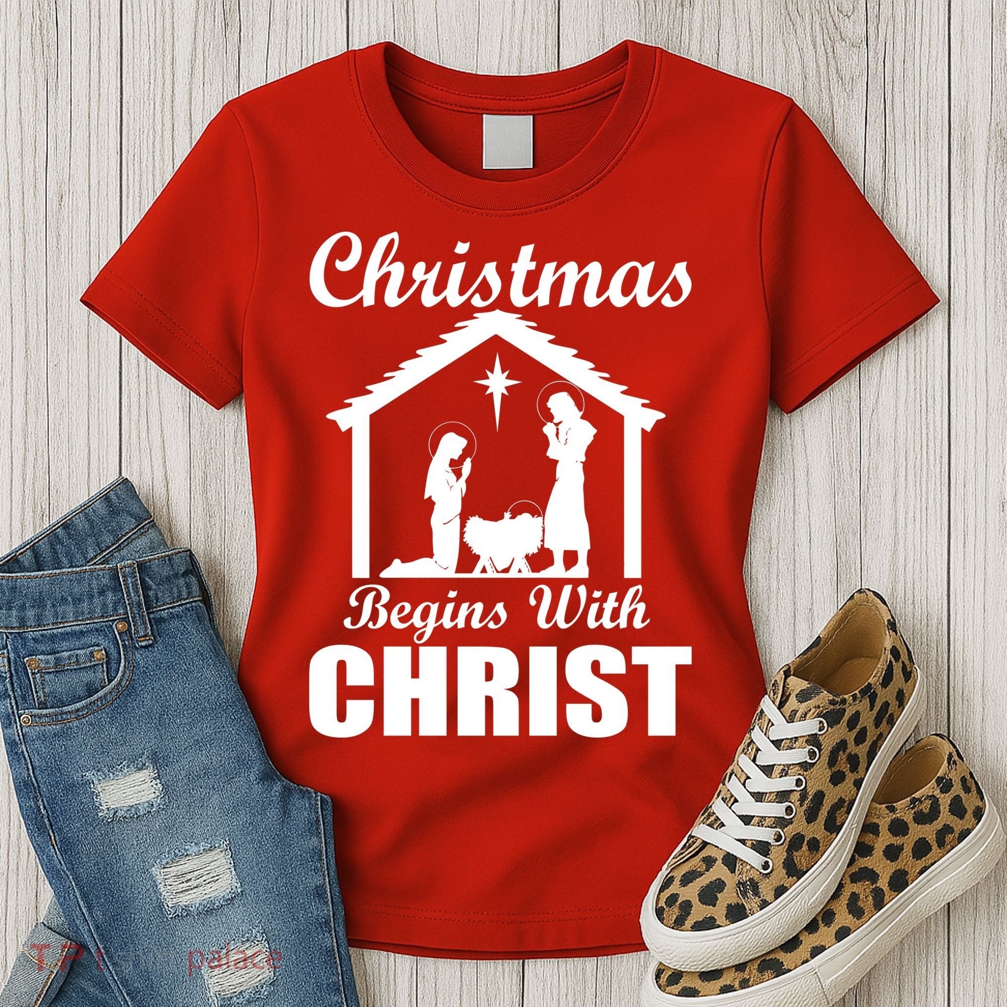 Christmas Begins With Christ Women's T-Shirt