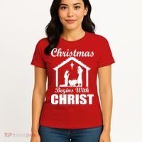 Christmas Begins With Christ Women's T-Shirt thumb 4