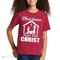 Christmas Begins With Christ Kids T-Shirt thumb 2