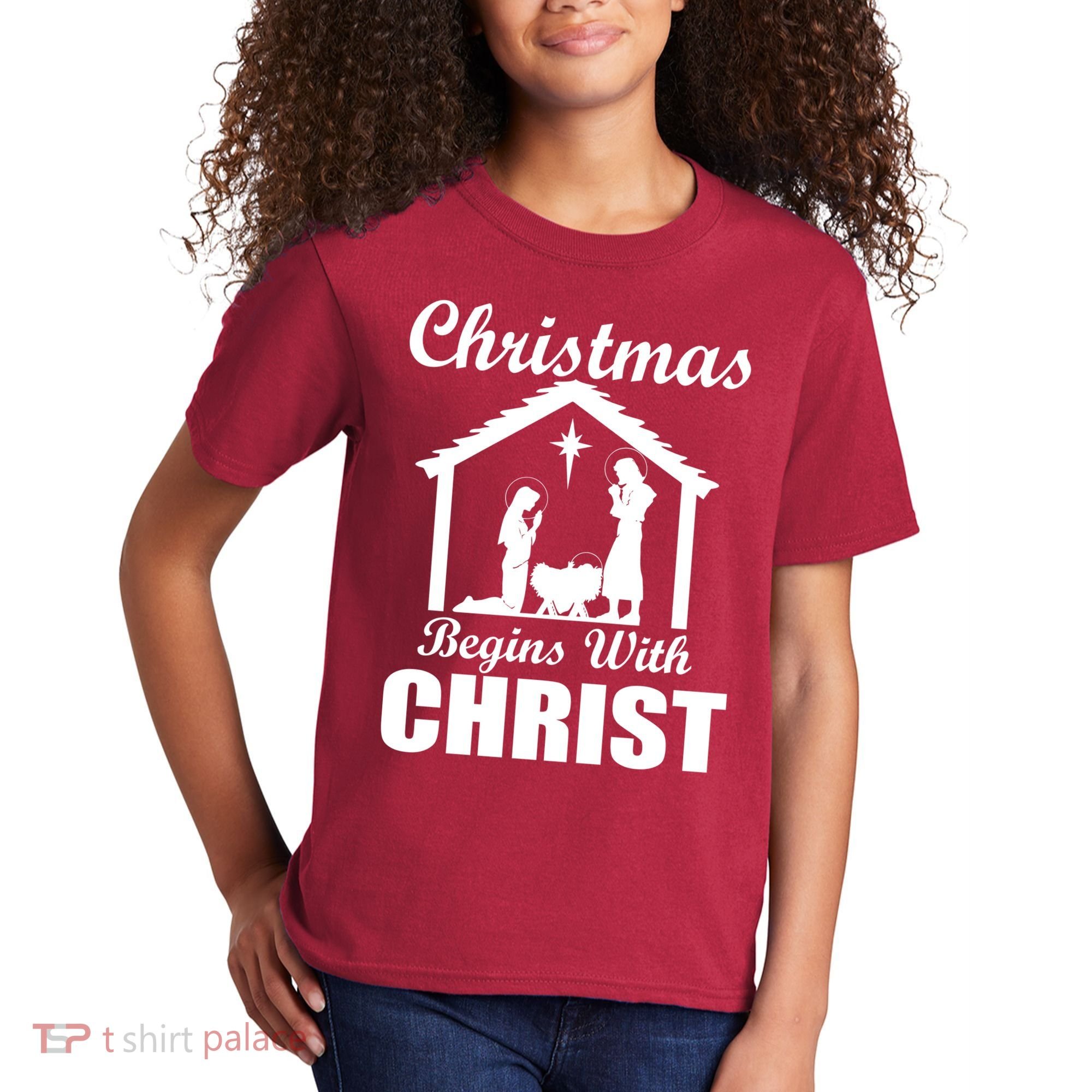 Christmas Begins With Christ Kids T-Shirt