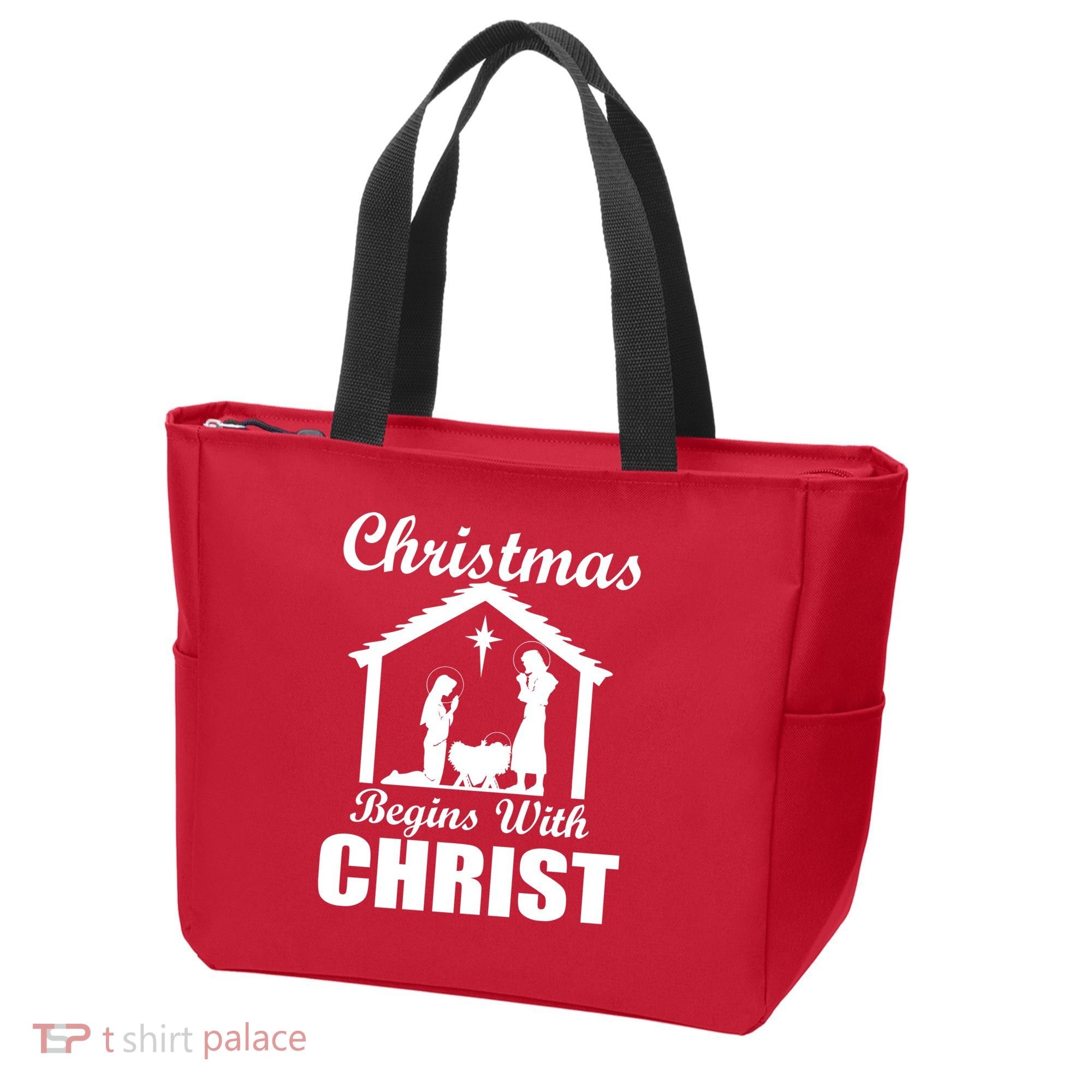 Christmas Begins With Christ Tote Bag