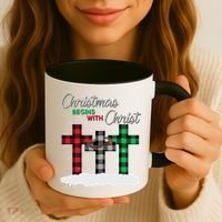 Christmas Begins With Christ Jesus Birthday Coffee Mug thumb 3