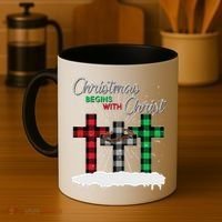 Christmas Begins With Christ Jesus Birthday Coffee Mug thumb 4