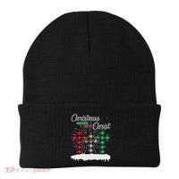 Christmas Begins With Christ Jesus Birthday Beanie thumb 0