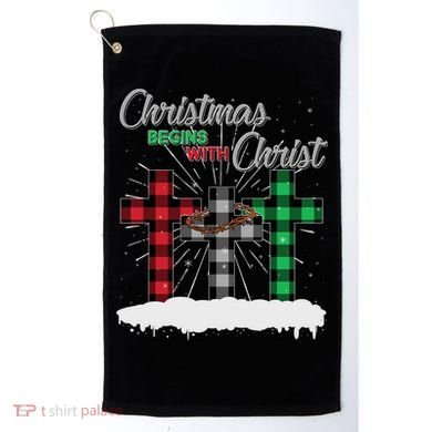Christmas Begins With Christ Jesus Birthday Golf Towel