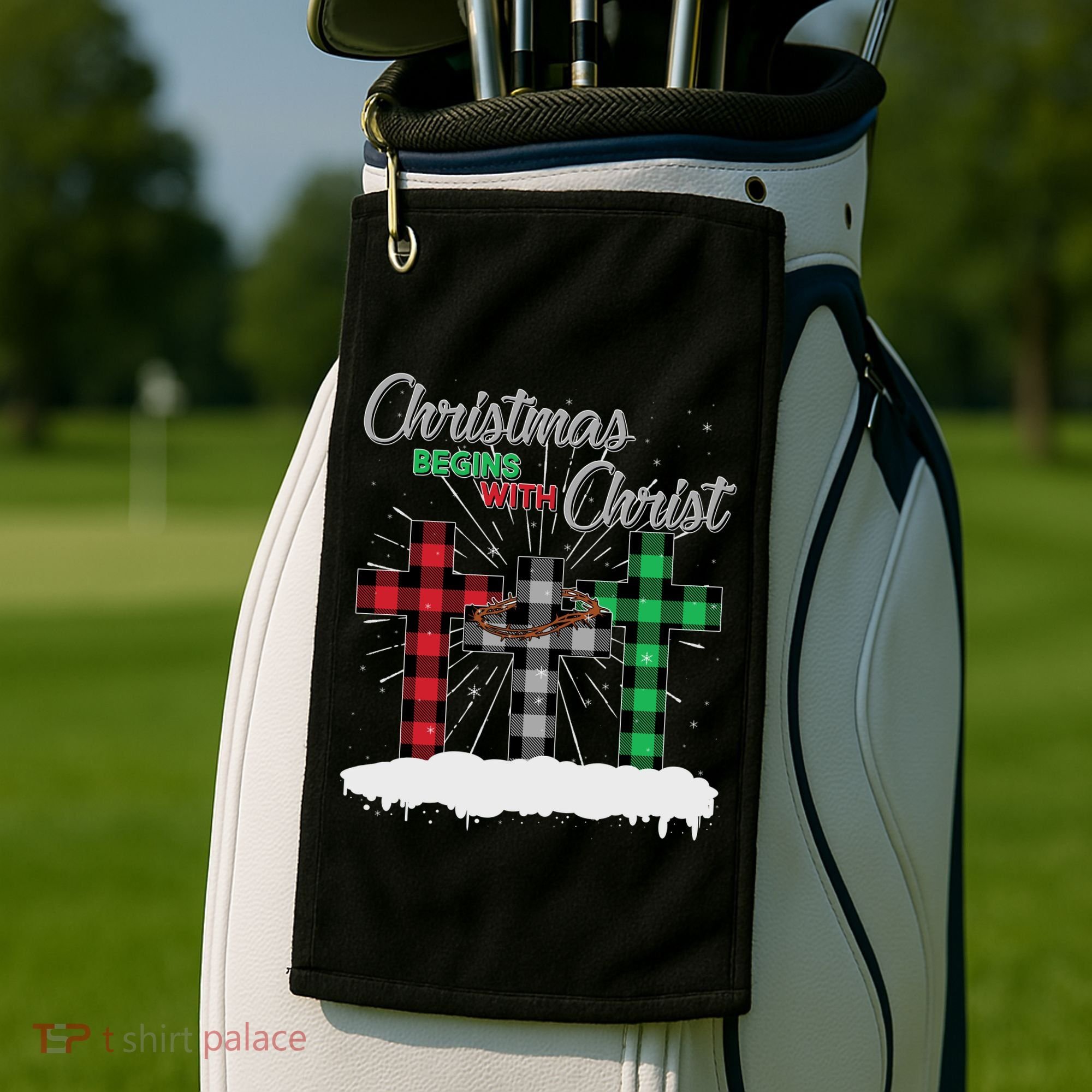 Christmas Begins With Christ Jesus Birthday Golf Towel