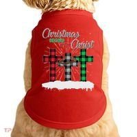 Christmas Begins With Christ Jesus Birthday Doggie Tank thumb 0