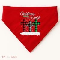 Christmas Begins With Christ Jesus Birthday USA-Made Doggie Bandana thumb 0