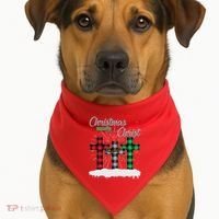 Christmas Begins With Christ Jesus Birthday USA-Made Doggie Bandana thumb 1