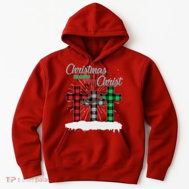 Christmas Begins With Christ Jesus Birthday Hoodie