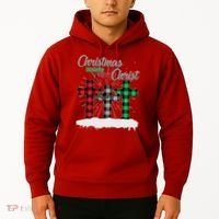 Christmas Begins With Christ Jesus Birthday Hoodie thumb 2
