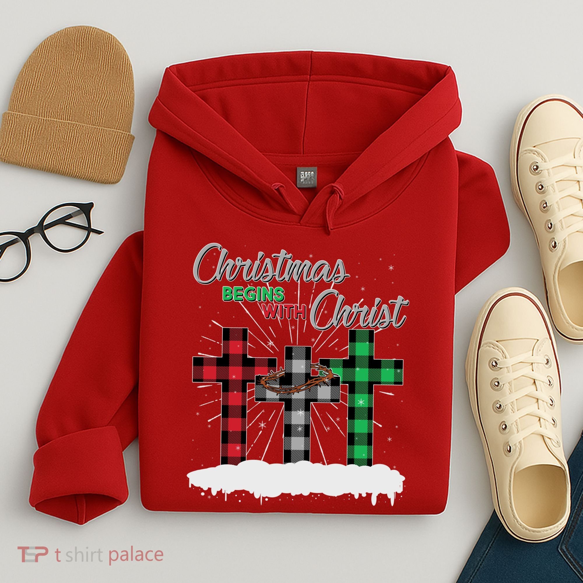 Christmas Begins With Christ Jesus Birthday Hoodie