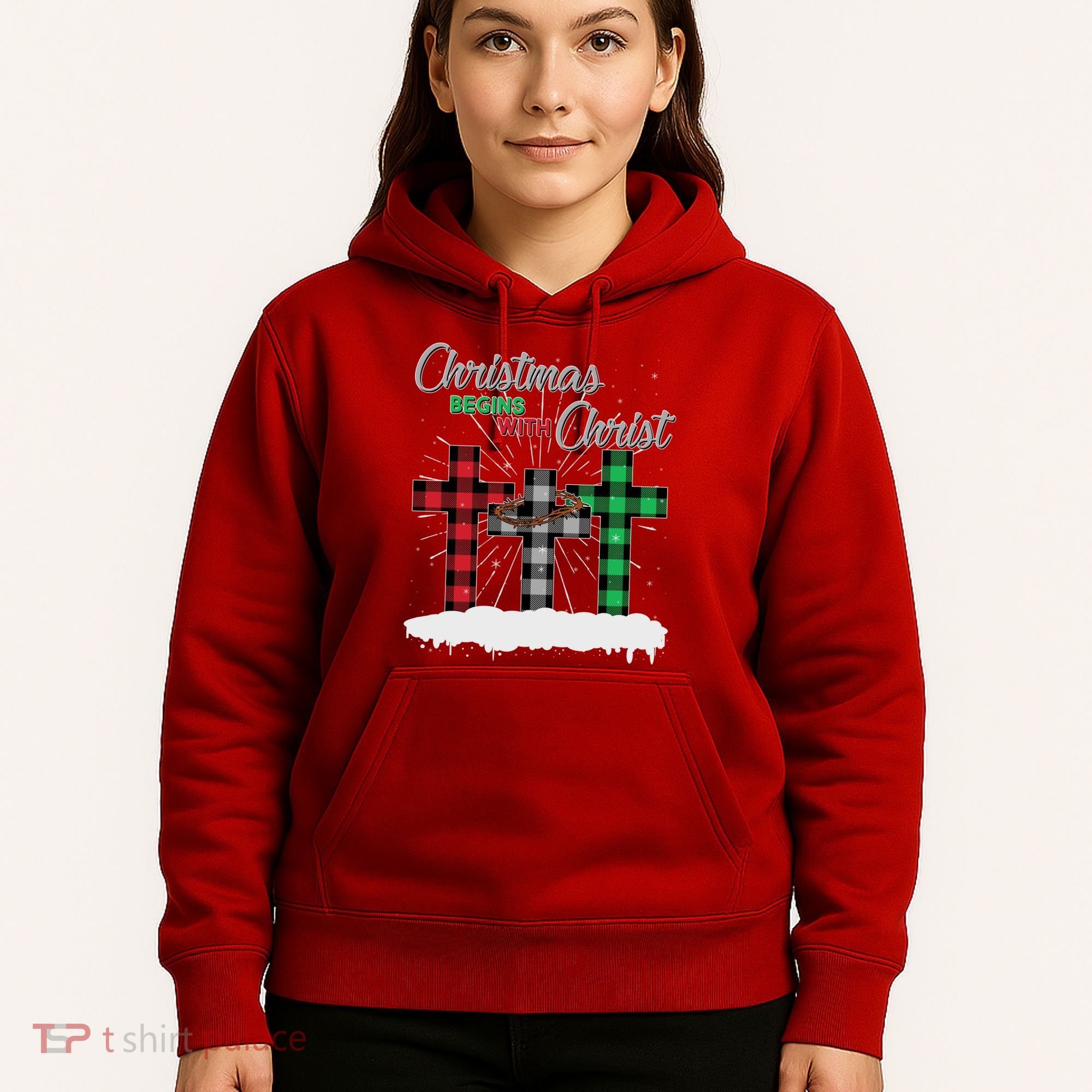 Christmas Begins With Christ Jesus Birthday Hoodie