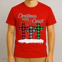Christmas Begins With Christ Jesus Birthday T-Shirt thumb 3