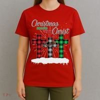 Christmas Begins With Christ Jesus Birthday T-Shirt thumb 4