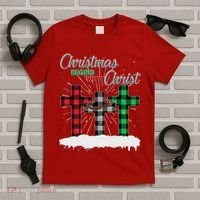 Christmas Begins With Christ Jesus Birthday T-Shirt thumb 5