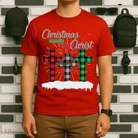 Christmas Begins With Christ Jesus Birthday T-Shirt thumb 6
