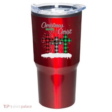 Christmas Begins With Christ Jesus Birthday Tumbler