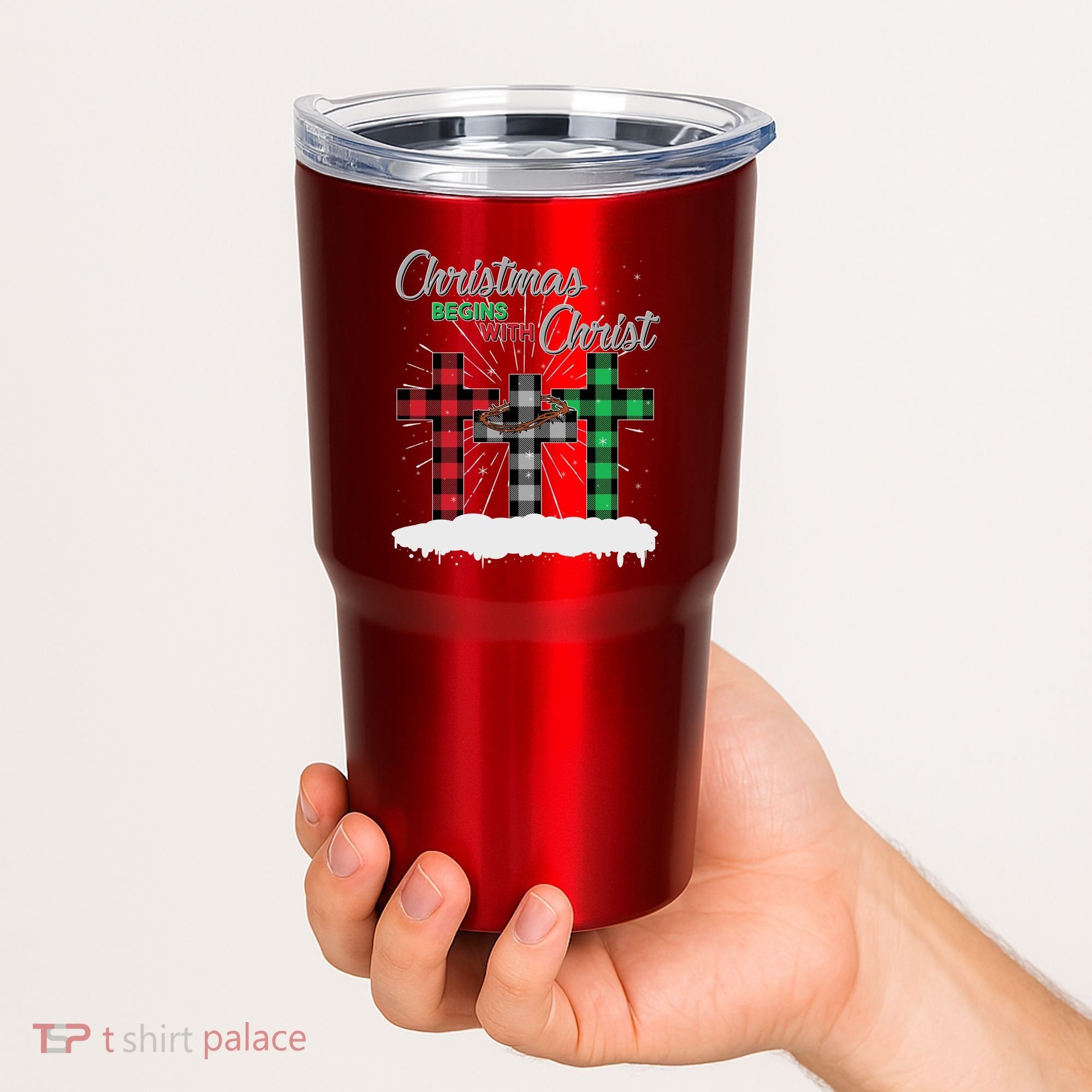 Christmas Begins With Christ Jesus Birthday Tumbler