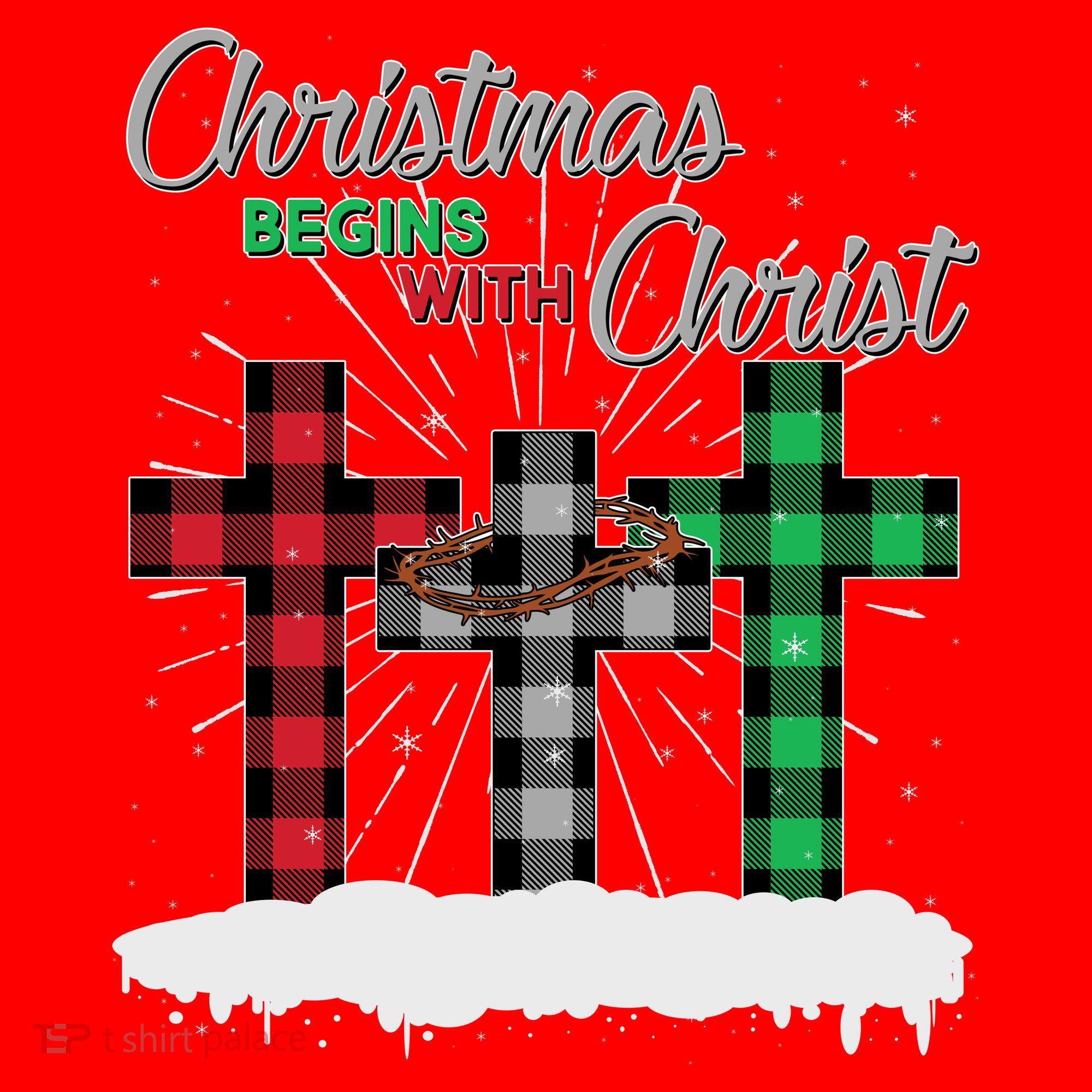 Christmas Begins With Christ Jesus Birthday Ornament
