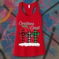 Christmas Begins With Christ Jesus Birthday Women's Tank Top thumb 3